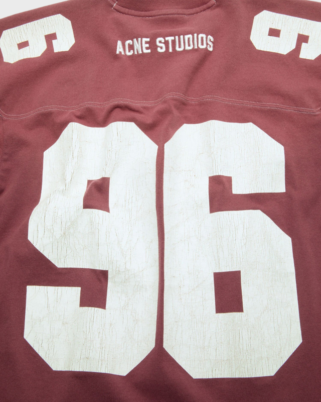 Acne Studios T-skjorte Logo Jersey Red XS-S