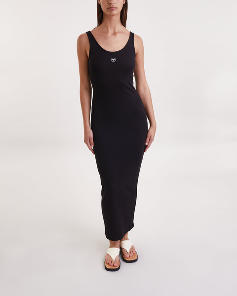 Klänning Ribbed Maxi Svart 2