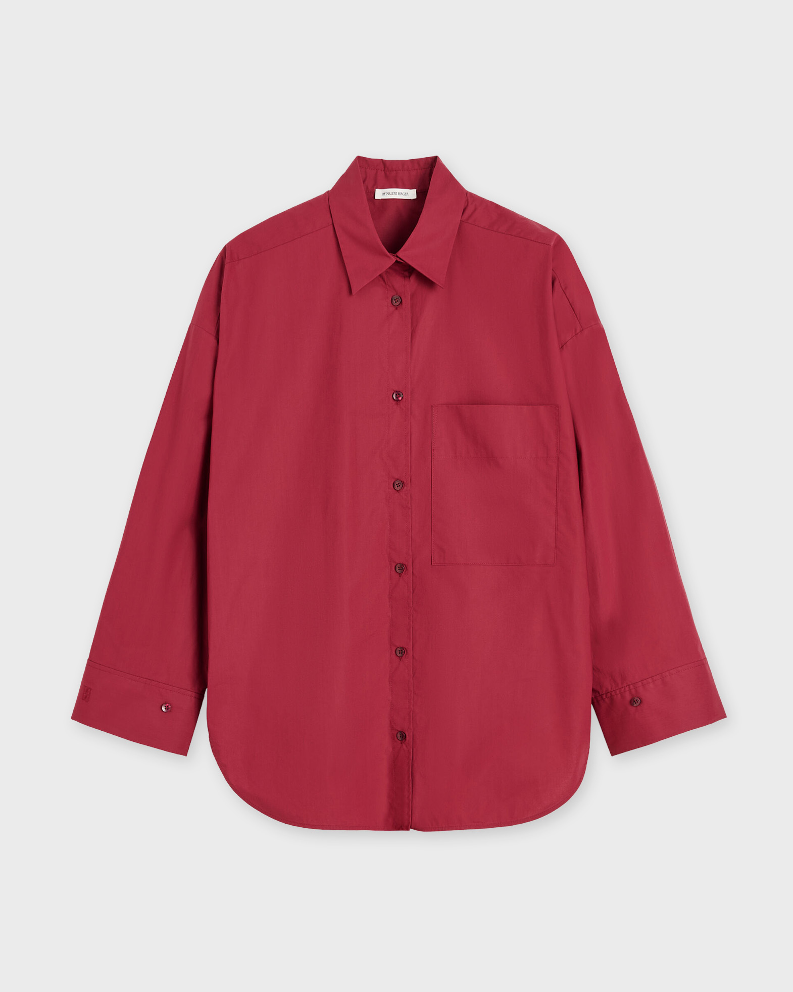 By Malene Birger Derris Organic Cotton Shirt In Burgundy