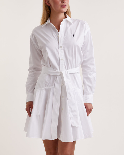 Klänning Long Sleeved Shirt Vit 1
