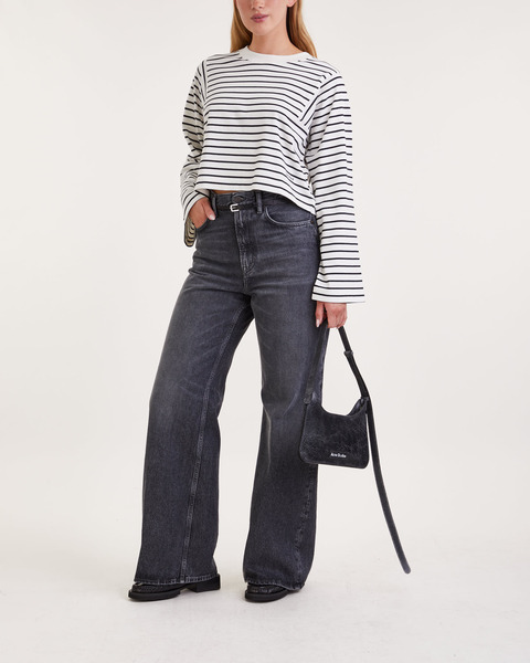 Tröja Cropped Long Sleeve Svart/vit 2