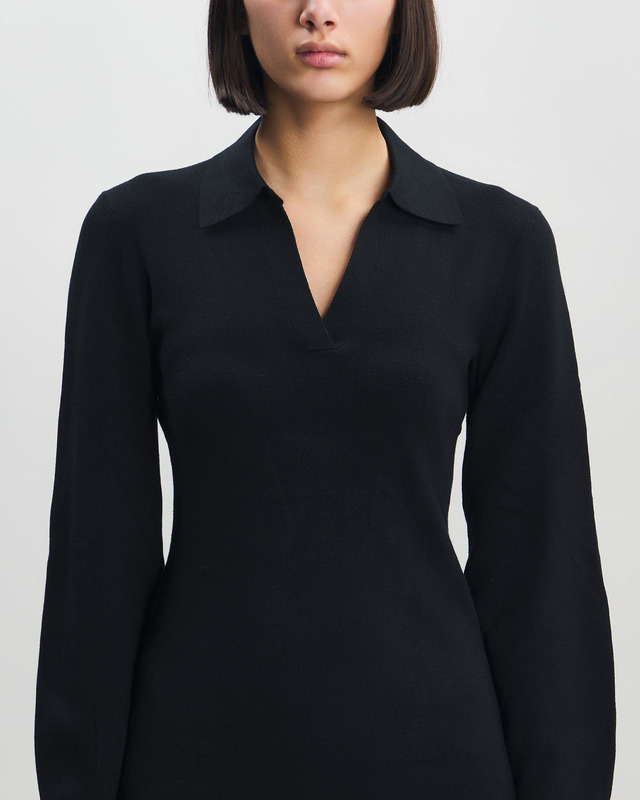Filippa K Klänning Knit Polo Svart XS