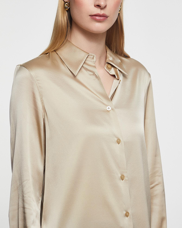 Filippa K Skjorta Silk Pearl 42