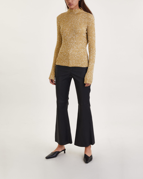 Sweater Sequin Knit Light yellow 2