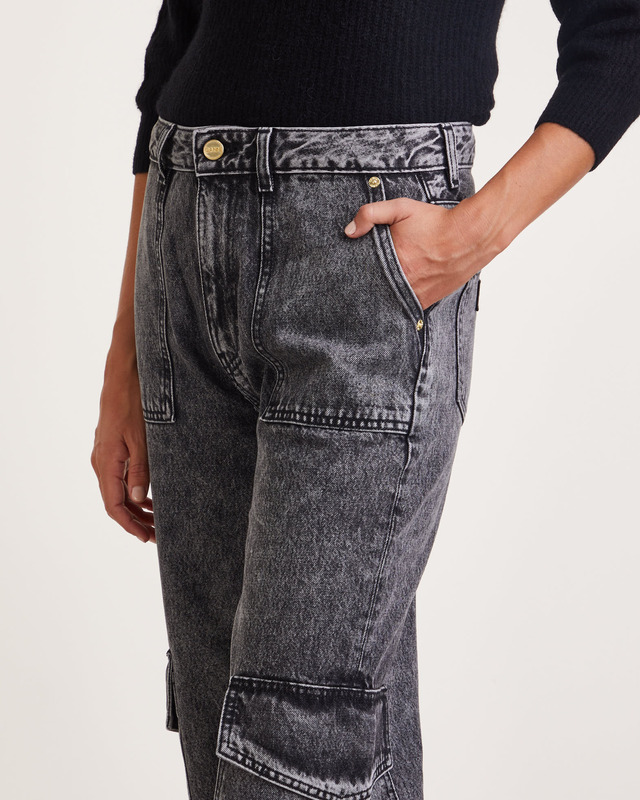 Ganni Jeans Snow Washed Denim Angi Washed black 30