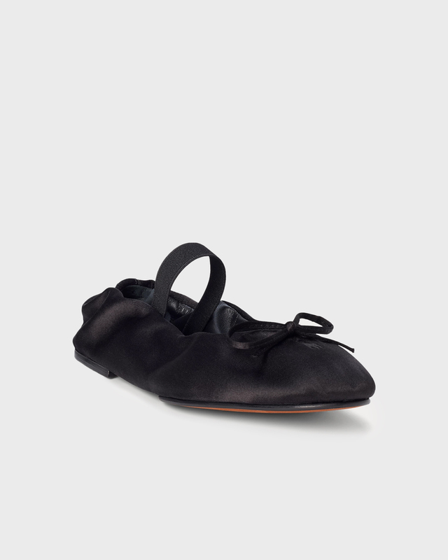 POLO Ralph Lauren Ballerina Silk Satin Svart US 7 (EUR 37,5)