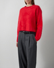 Soft Goat Striktrøje Brushed Crewneck Red L