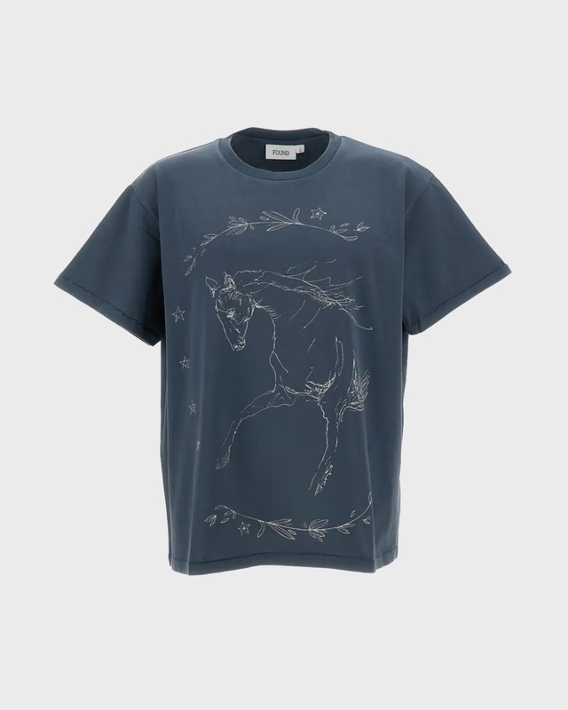 Found T-skjorte Faded Horse Trot Tee Navy XS