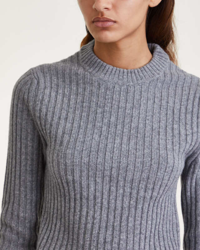 Filippa K Tröja Wool Rib Ljusgrå M