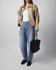 RÓHE Jacket Suede Collar Blouson Sand 34