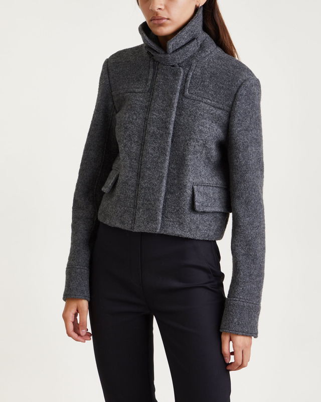 Proenza Schouler Jacket Wool Jersey Grey melange US 6 (EUR 38)