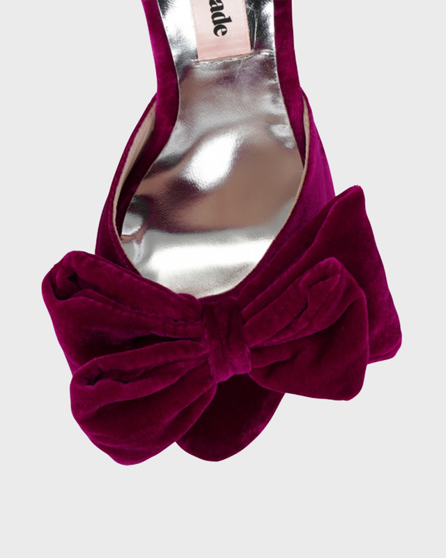 Custommade Klackskor Marita Velvet Vinröd/lila  EUR 38