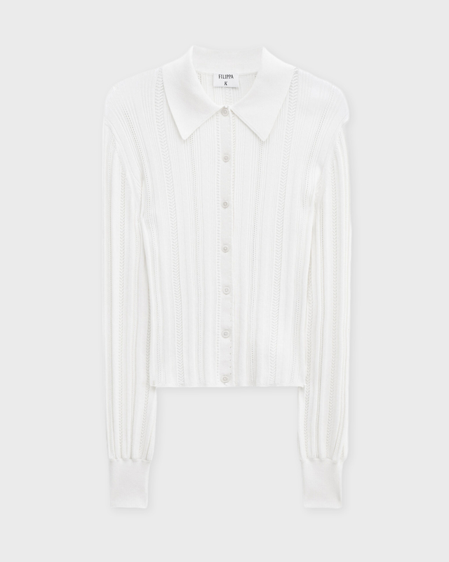 Filippa K Tröja Braid Knit  Pearl XS