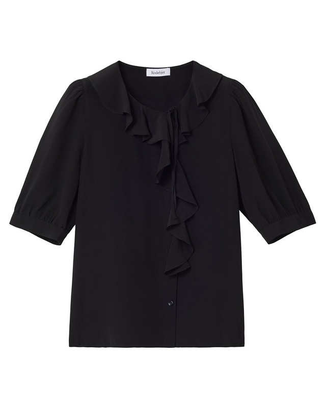 Rodebjer Blus Xilla Silk Svart XL