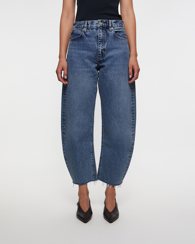 Frame Jeans The Bubble Crop KNOCK OUT RAW FRAY Washed blue 29