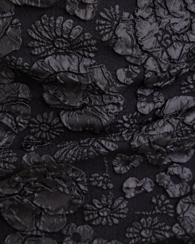 Ganni Klänning Stretch Jacquard Puff Sleeves Mini  Svart 42