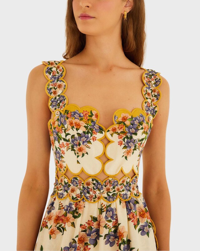 FARM Rio Dress Hilo Stripes Midi Sand L