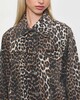 Ganni Jacket Leopard Print Denim Leopard 40