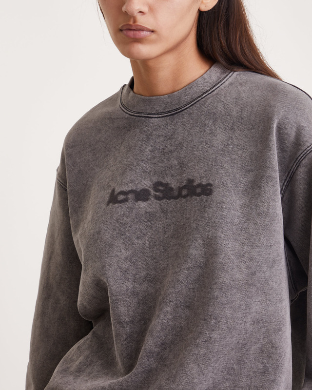 Acne Studios Tröja Blurred Logo Grå XXS