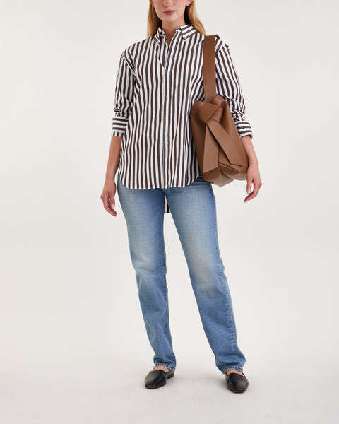 Skjorta Long Sleeve Button Front Stripe Multicolor 2