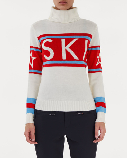 Sweater Schild Vit/röd  1