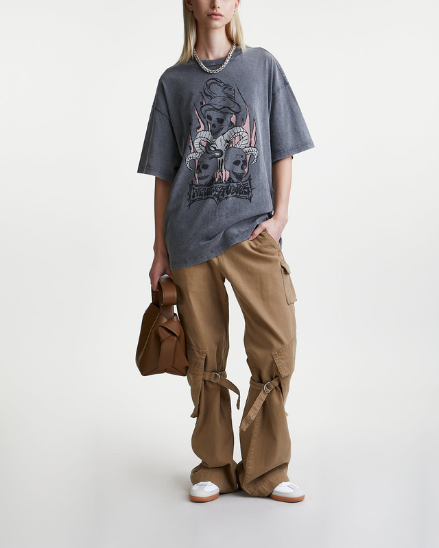 Acne Studios T-Shirt Print Washed Faded black M