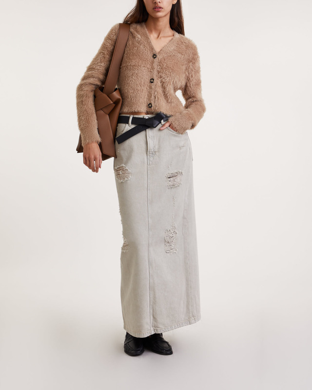 Acne Studios Kofta Fluffy V-Neck Camel S