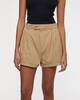 Filippa K Shorts High Waist Pleated Cotton Beige 40