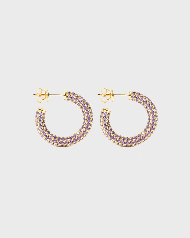 Izabel Display Earring Colorful Hoop  Lila ONESIZE