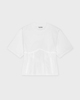 GANNI T-Shirt Heavy Cotton Tie Back Waisted Vit XS