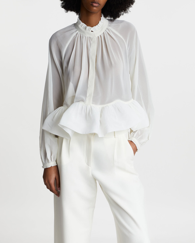 Malina Blouse Alva Frill Vanilj M