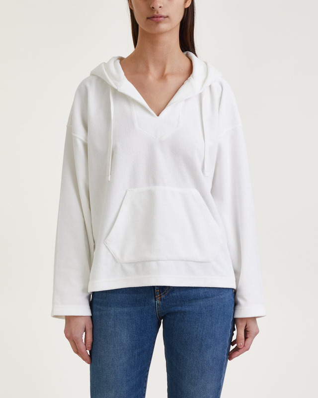 Polo Ralph Lauren Sweater Terry Long Sleeve Sweatshirt Vit M-L