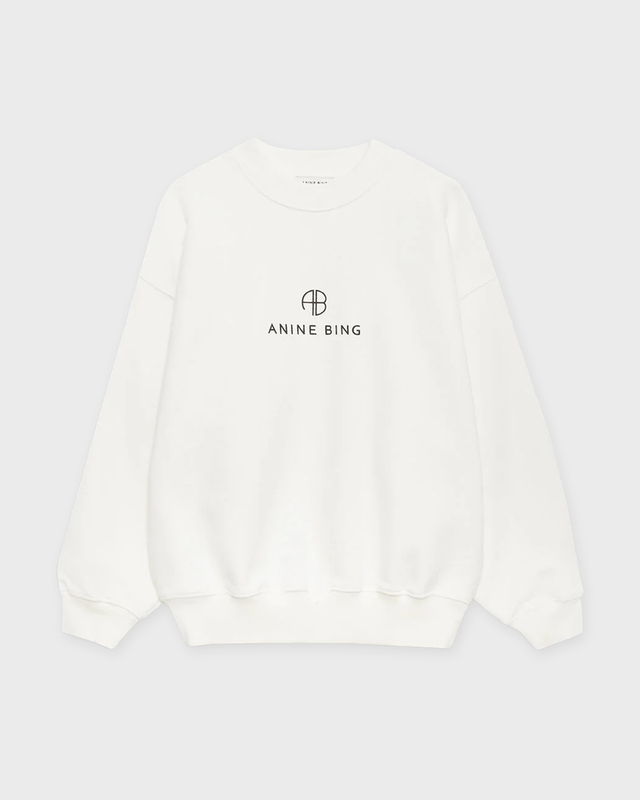 Anine Bing Sweater Jaci Monogram Ivory L