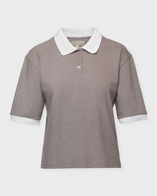 Wakakuu Icons Top Linosa Polo T-Shirt Beige XS