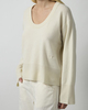 Dagmar Strikkegenser Soft Wool Scoop Knit Krem S