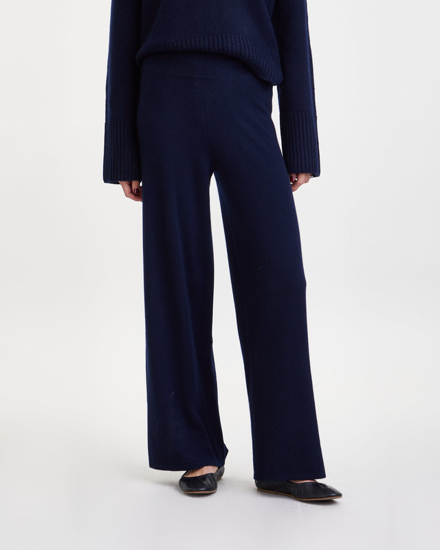 LISA YANG Trousers Marlo Cashmere Navy 1 (S-M)