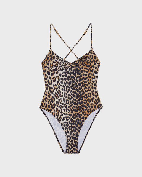 Swimsuit Printed V-neck Leopard 1