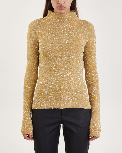 Sweater Sequin Knit Light yellow 1