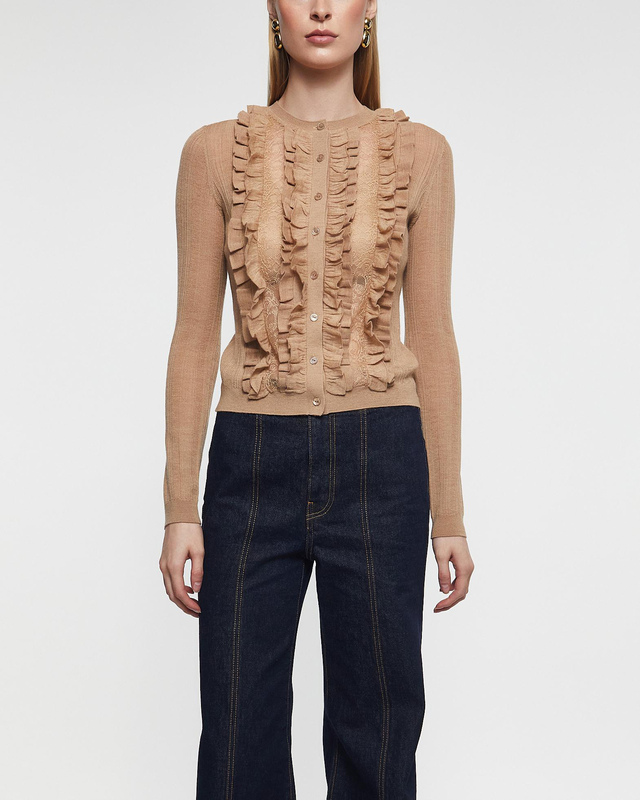 Ulla Johnson Kofta Maryel Knit Long Sleeve  Camel L