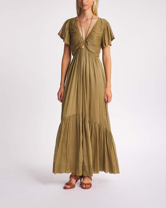 Isabel Marant Dress Agathe Khaki FR 42 (EUR 40)