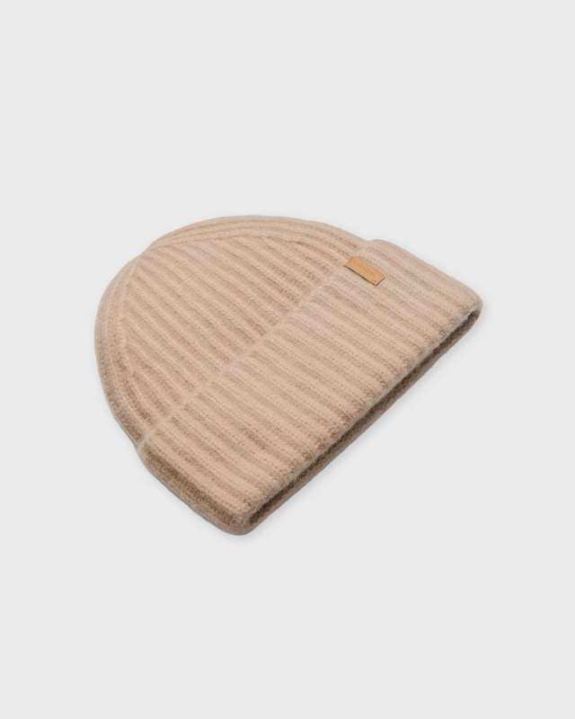 Vince Beanie Plush Cashmere Chunky-Knit  Camel ONESIZE