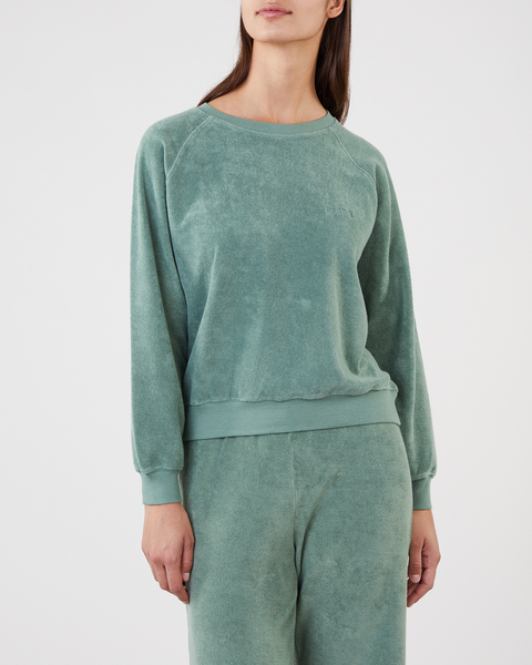 Sweatshirt Organic Terry Grön 1