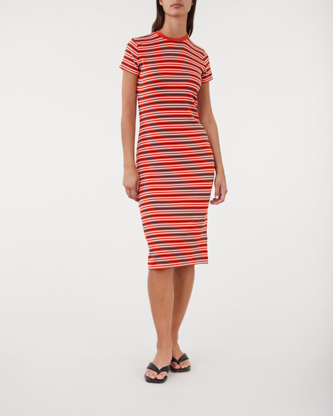 Klänning SS Short Sleeve-Day Röd/vit 1