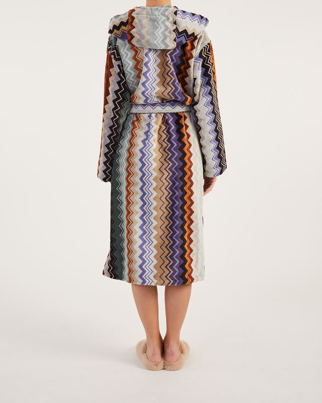 Missoni Home Adam Hooded Bathrobe 160  Brun/blå/grå 3 S