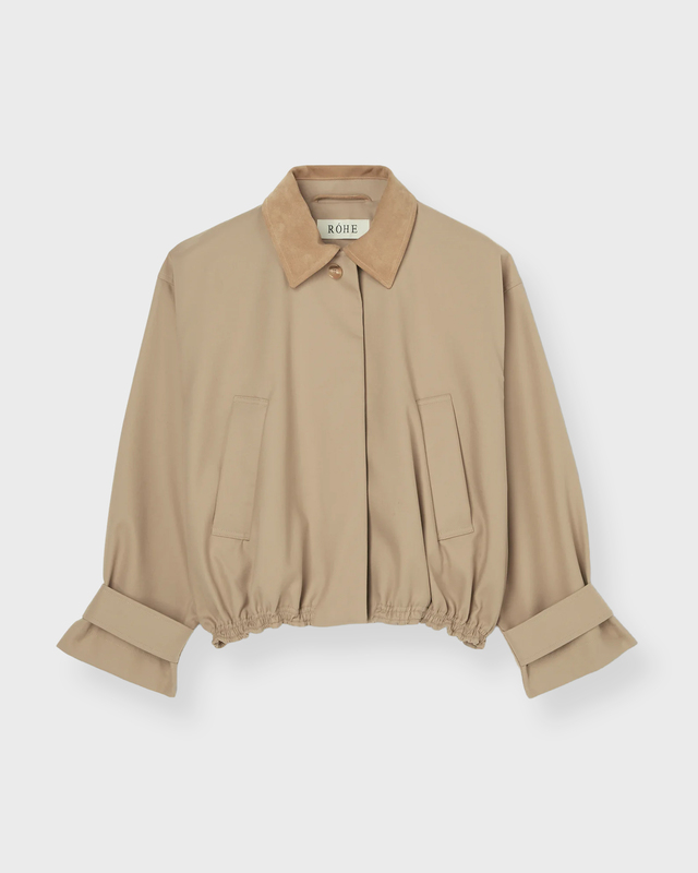 RÓHE Jacka Suede Collar Blouson Sand 34