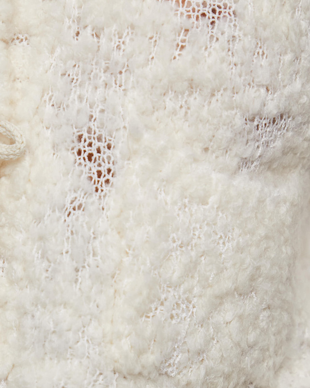 Acne Studios Kofta Open Stitch Bow  Vit S