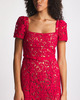 Self-Portrait Dress Red Floral Lace Midi Red UK 8 (EUR 36)