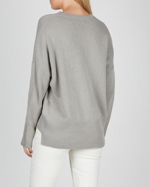 Cashmere Sweater Ines V-Neck Pebble 2