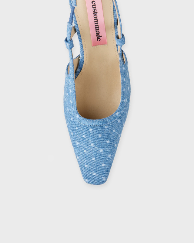 Custommade Heels Anita Dotted Denim  Blue EUR 41