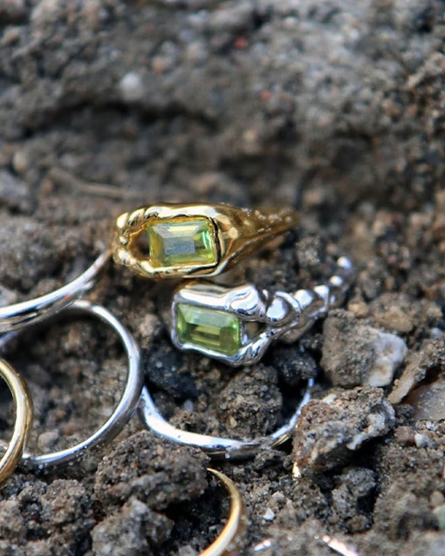 Maria Black Ring Lemon Disco  Guld 56